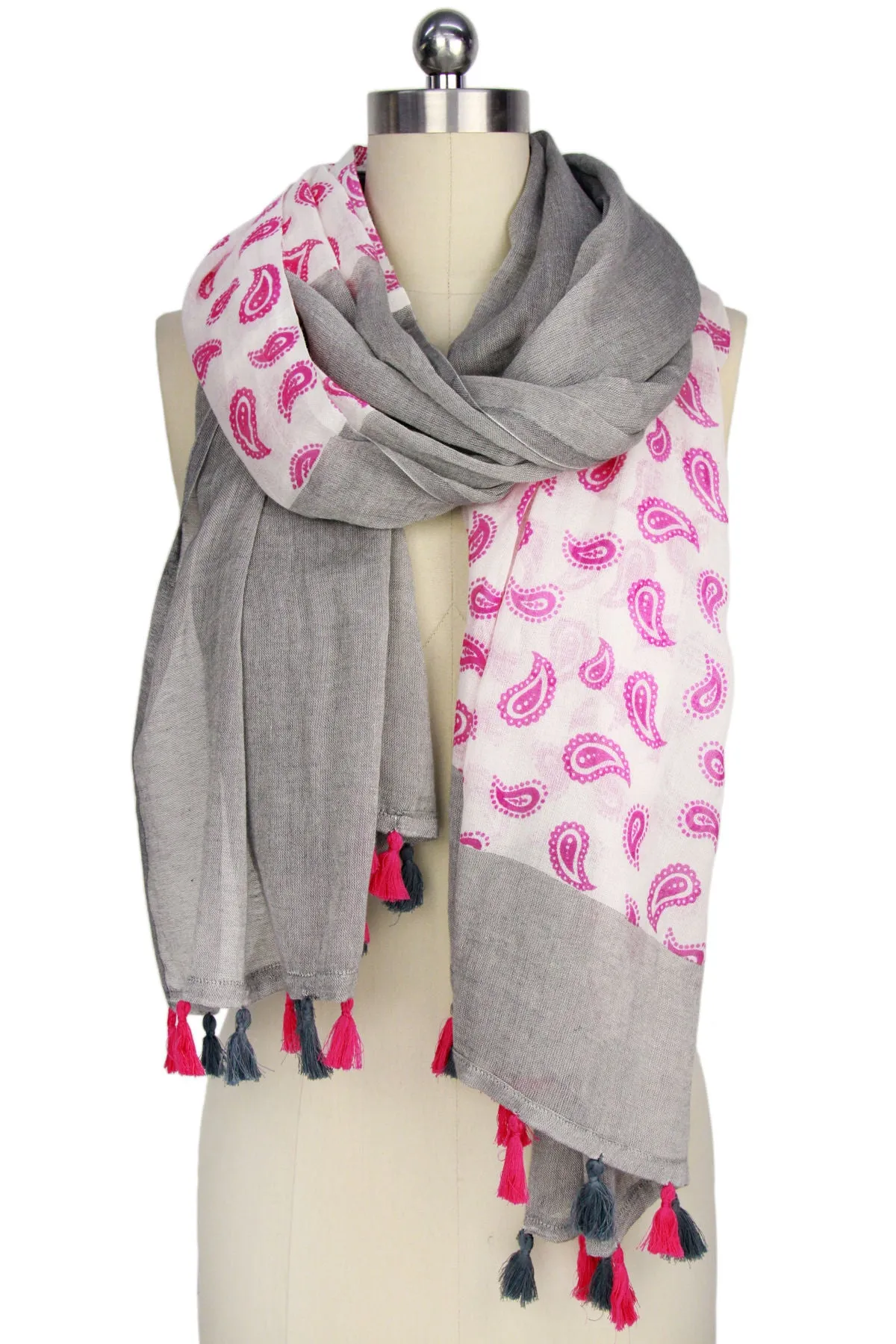 Paisley Pattern Print Scarf wi