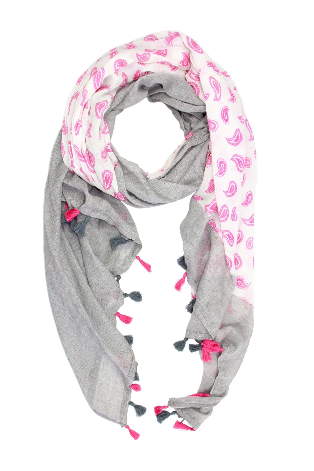 Paisley Pattern Print Scarf wi