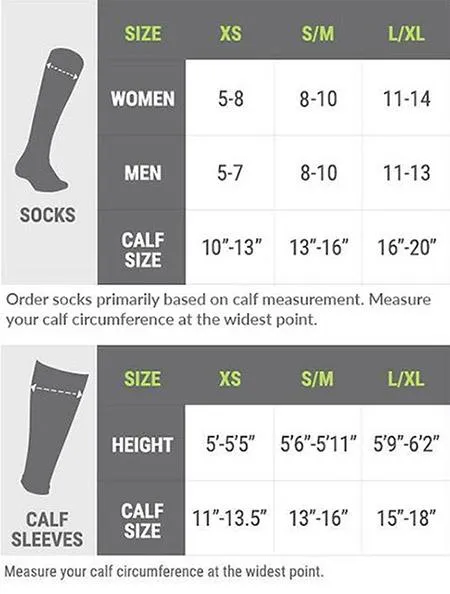 Pro Compression - Calf Sleeves, Neon Yellow