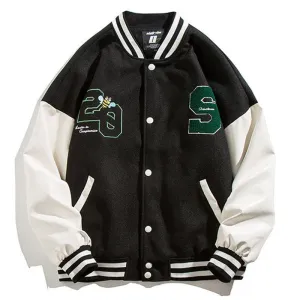 "20" Veste Bombers Baseball Universitaire Vert - URB1™