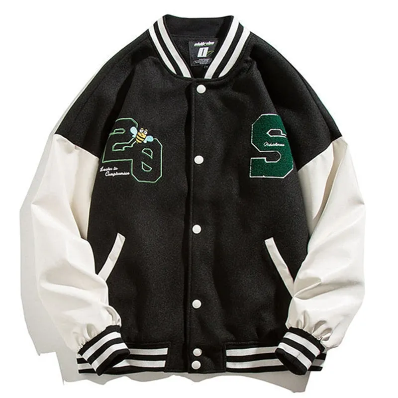 "20" Veste Bombers Baseball Universitaire Vert - URB1™