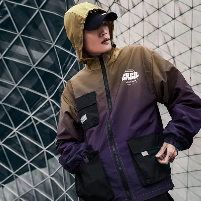 "CRGD" Veste Coupe Vent Noir Streetwear - URB1™