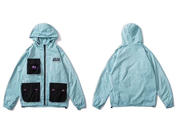 "CRGD" Veste Coupe Vent Noir Streetwear - URB1™