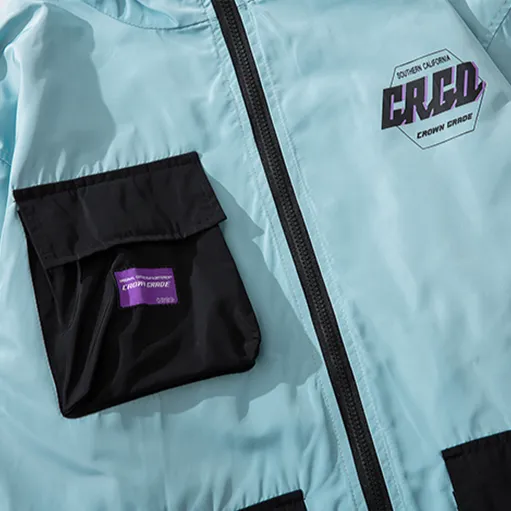 "CRGD" Veste Coupe Vent Noir Streetwear - URB1™