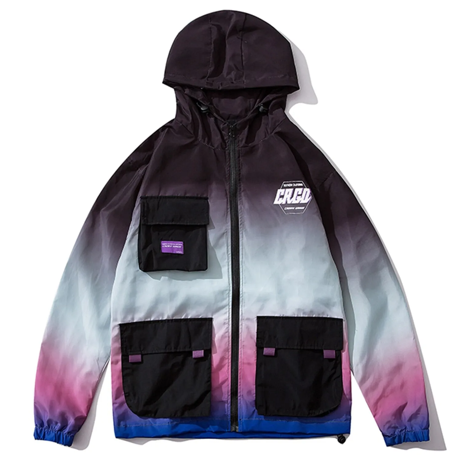 "CRGD" Veste Coupe Vent Noir Streetwear - URB1™