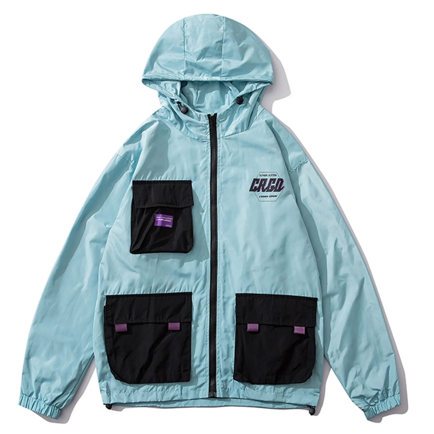 "CRGD" Veste Coupe Vent Noir Streetwear - URB1™
