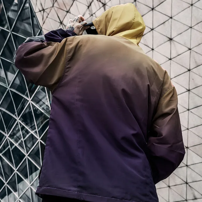 "CRGD" Veste Coupe Vent Noir Streetwear - URB1™