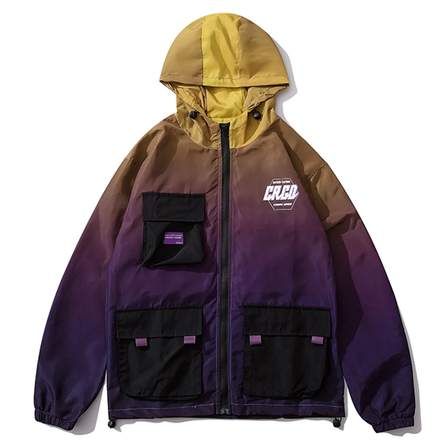 "CRGD" Veste Coupe Vent Noir Streetwear - URB1™