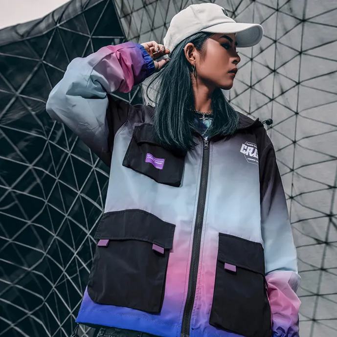 "CRGD" Veste Coupe Vent Noir Streetwear - URB1™