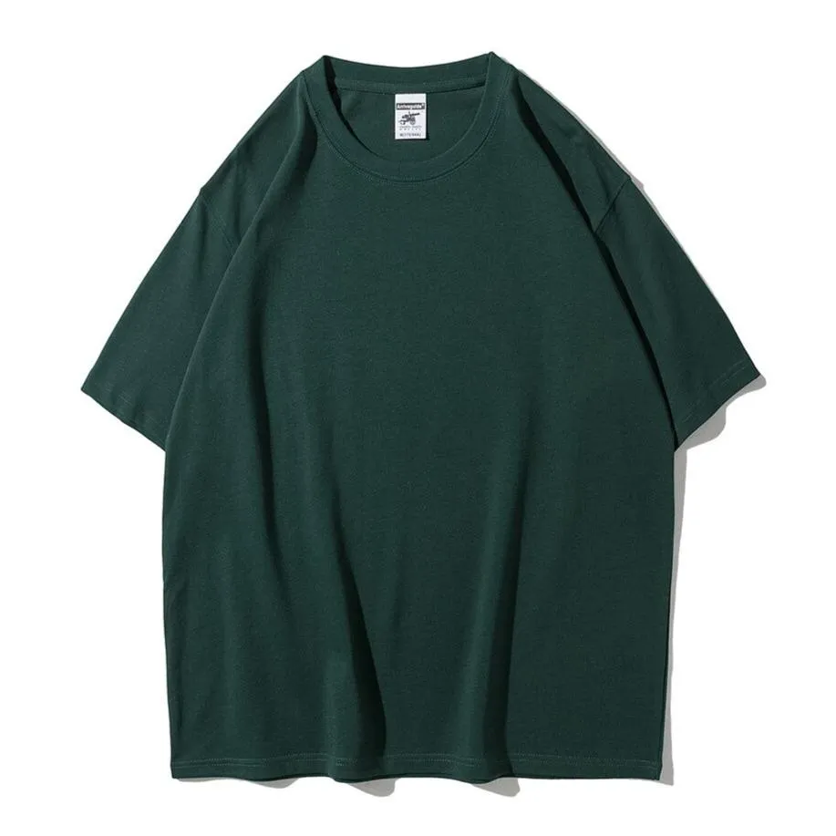 "ESSENTIAL" T-SHIRT BASIQUE UNI VERT SAPIN STREETWEAR - URB1™
