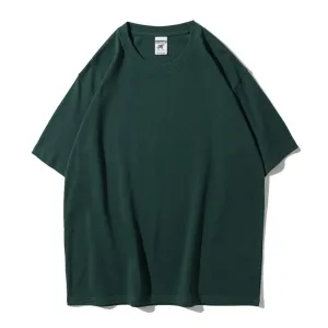 "ESSENTIAL" T-SHIRT BASIQUE UNI VERT SAPIN STREETWEAR - URB1™