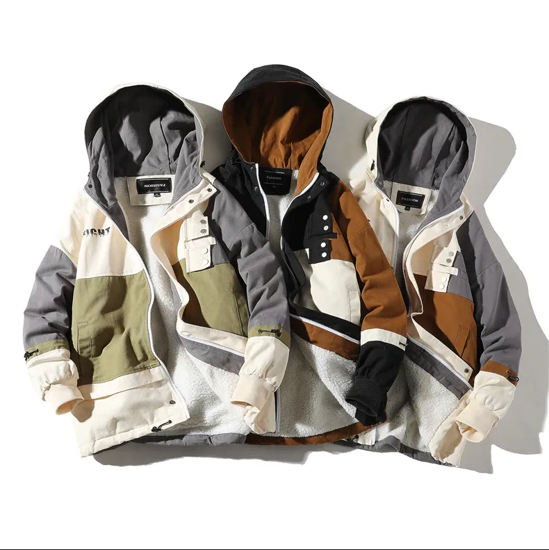 "FIGHT" Veste Mouton Marron à Capuche - URB1™