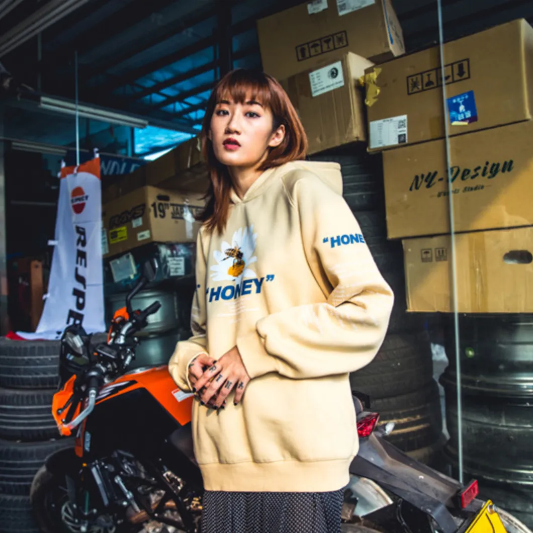 "HONEY" Sweatshirt hoodie à capuche Noir - URB1™
