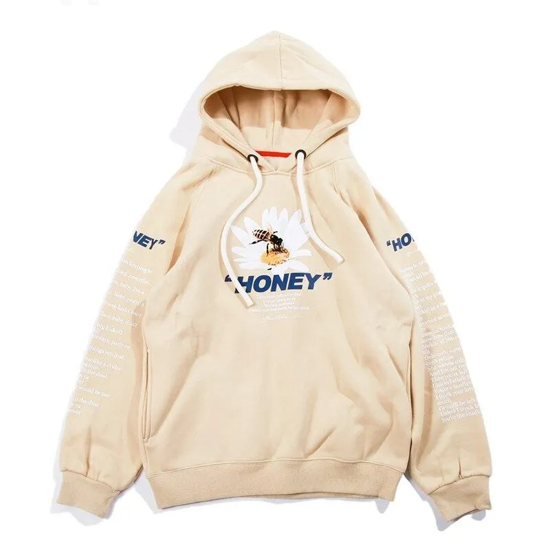 "HONEY" Sweatshirt hoodie à capuche Noir - URB1™