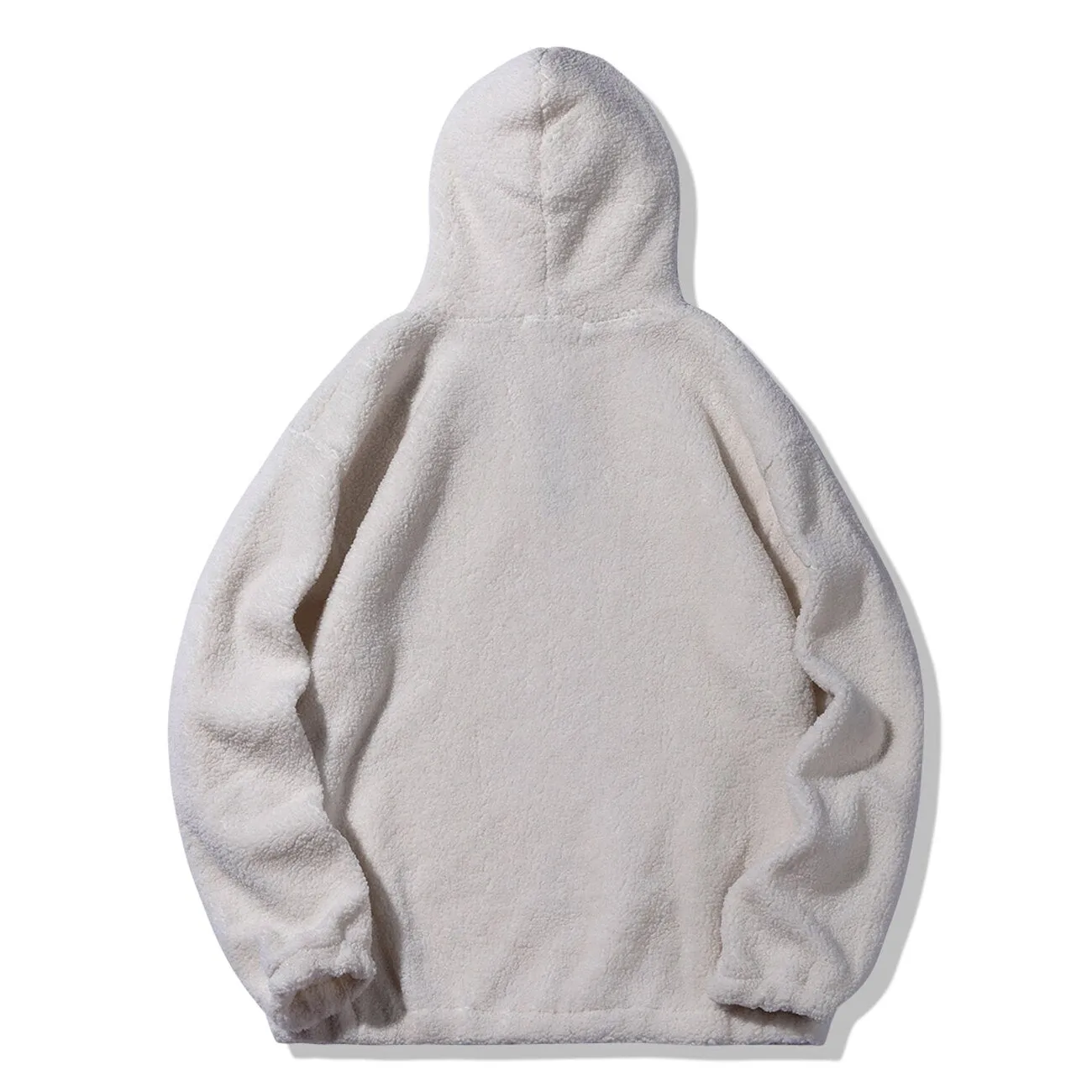 "LOBU" Sweat-shirt Hoodie à capuche Fourrure Blanc - URB1™