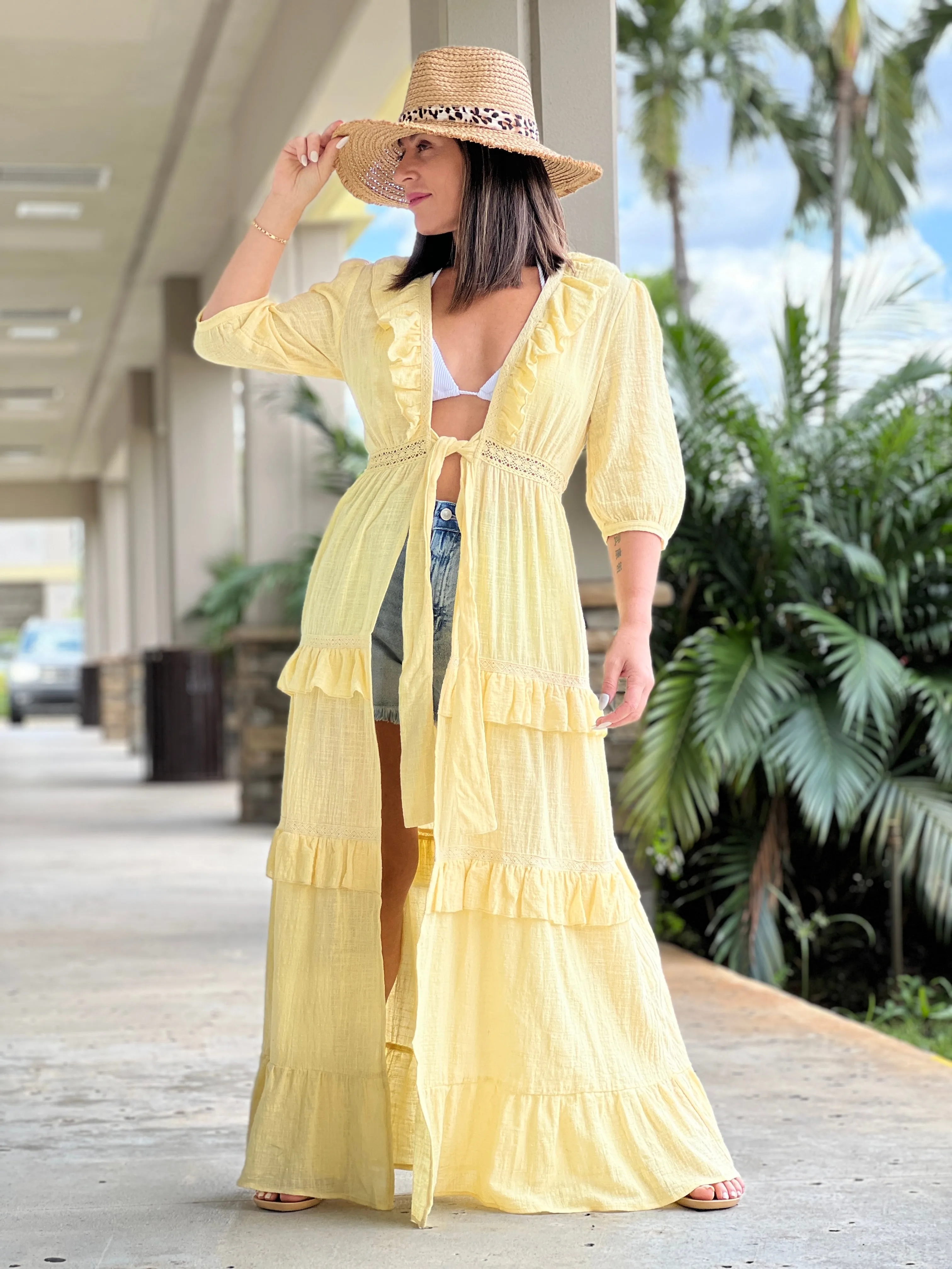 "Matilda" Gauze Duster Cardigan