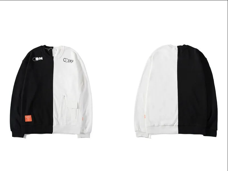 "ON-OFF" Sweat-Shirt Crewneck Jaune et Noir - URB1™