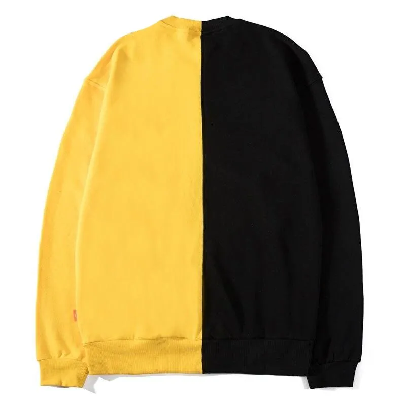 "ON-OFF" Sweat-Shirt Crewneck Jaune et Noir - URB1™