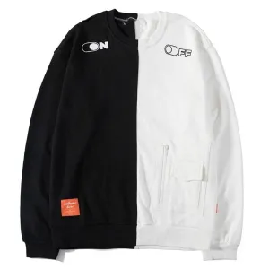 "ON-OFF" Sweat-Shirt Crewneck Jaune et Noir - URB1™