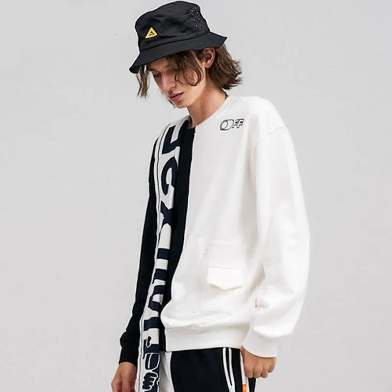 "ON-OFF" Sweat-Shirt Crewneck Jaune et Noir - URB1™