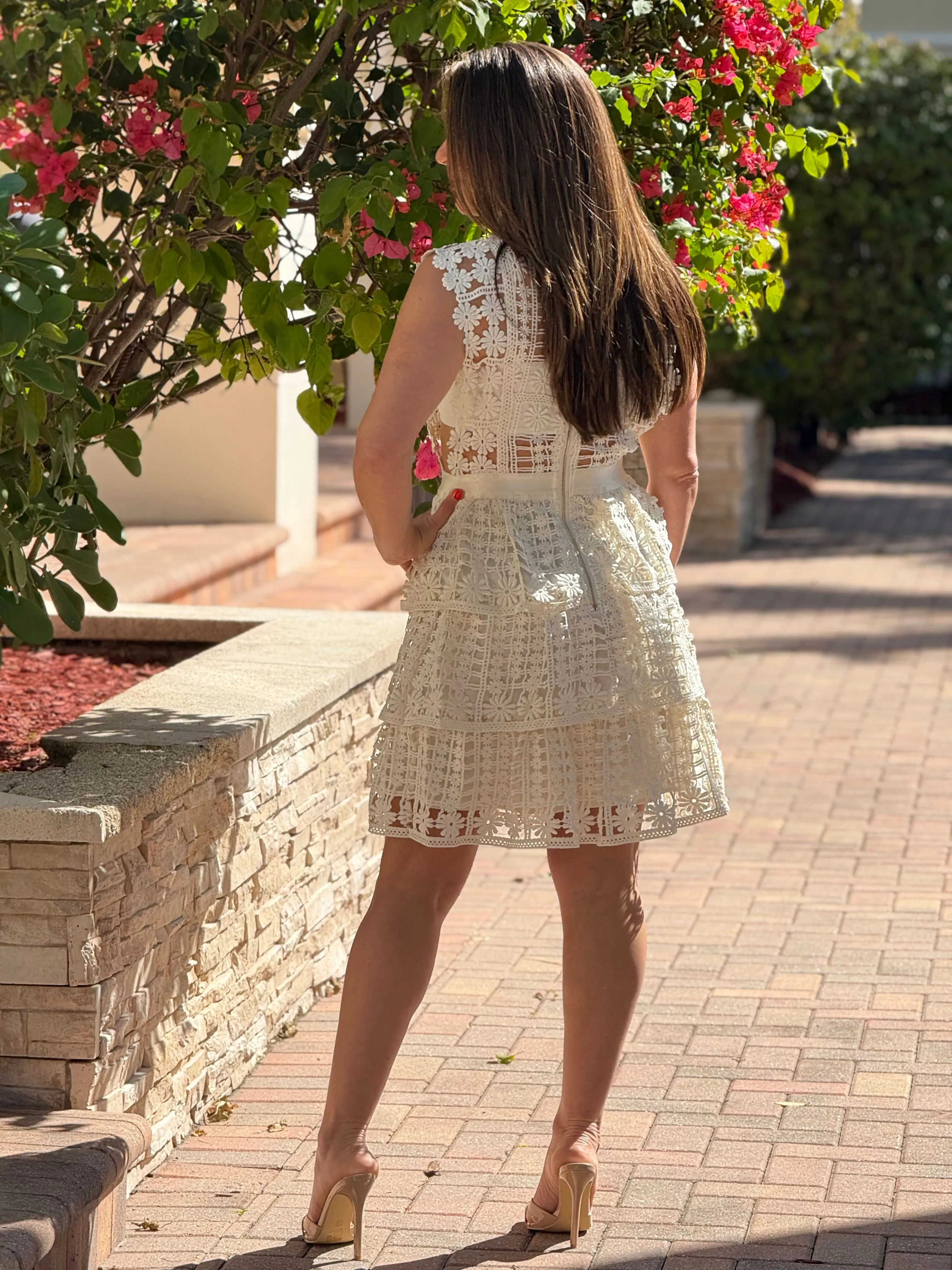 "Rakkel" Sleeveless Lace Mini Dress