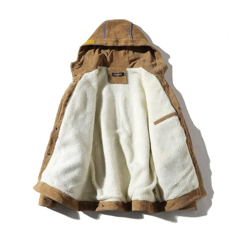 "SETMOHG" Manteau Blouson Vert Militaire Velour Mouton - URB1™