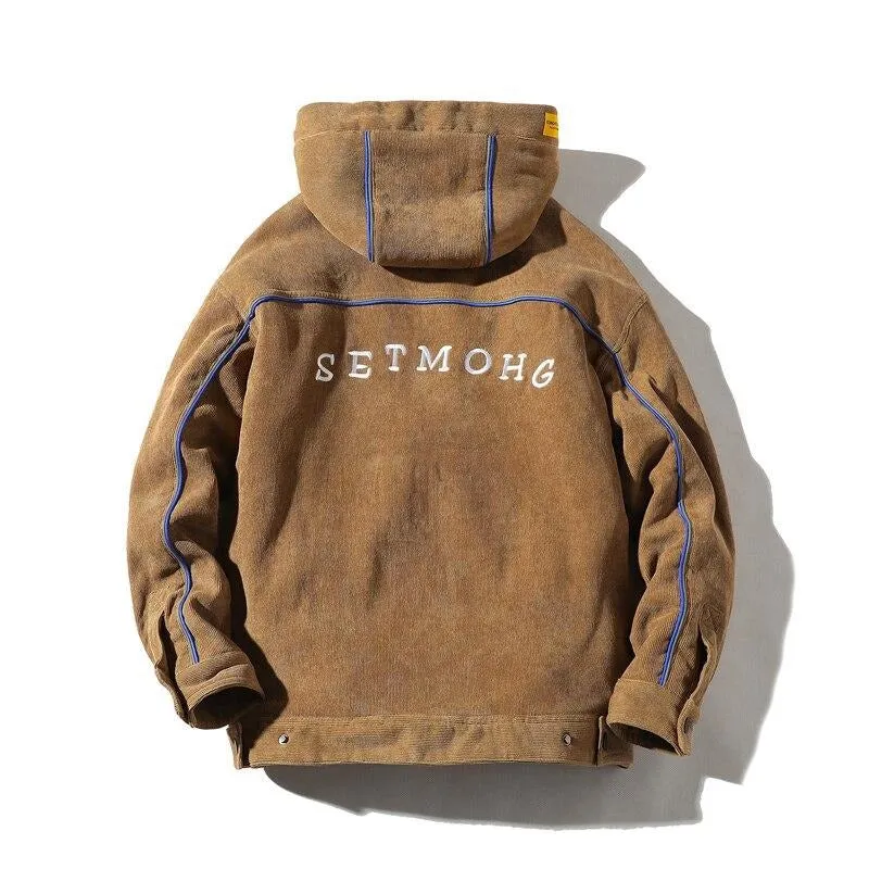 "SETMOHG" Manteau Blouson Vert Militaire Velour Mouton - URB1™