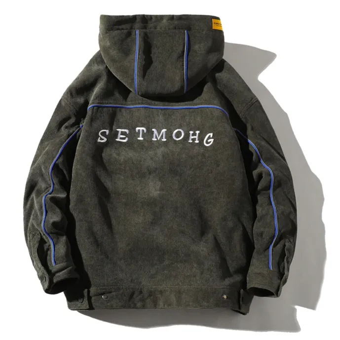 "SETMOHG" Manteau Blouson Vert Militaire Velour Mouton - URB1™