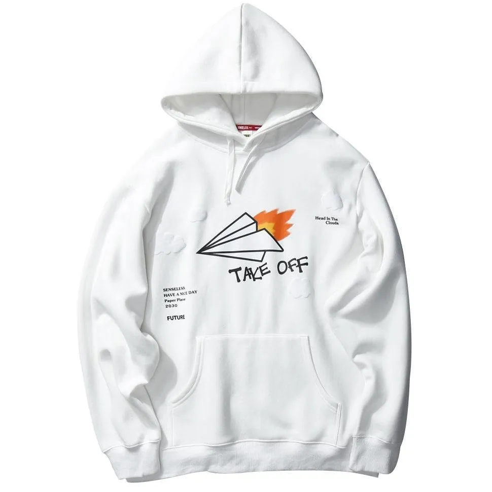 "TAKE OFF" Sweat-shirt Hoodie à capuche Noir - URB1™