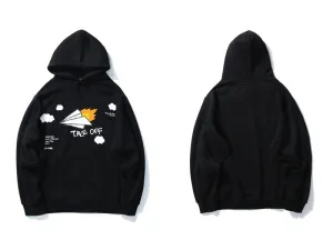 "TAKE OFF" Sweat-shirt Hoodie à capuche Noir - URB1™