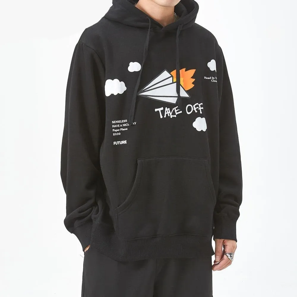"TAKE OFF" Sweat-shirt Hoodie à capuche Noir - URB1™