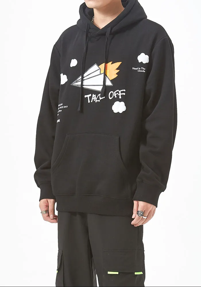 "TAKE OFF" Sweat-shirt Hoodie à capuche Noir - URB1™