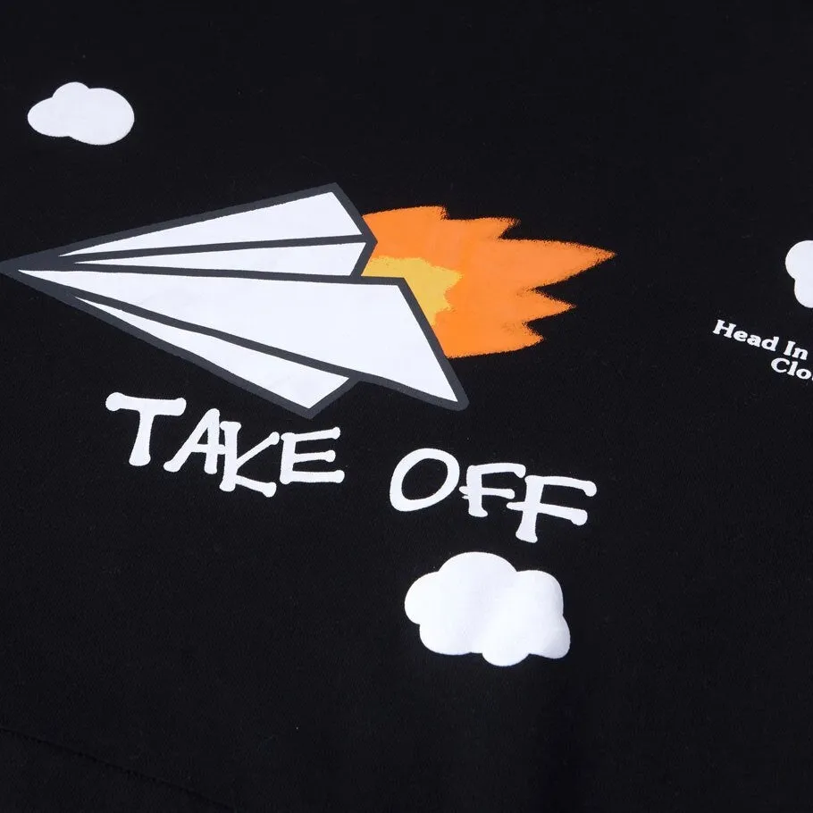 "TAKE OFF" Sweat-shirt Hoodie à capuche Noir - URB1™