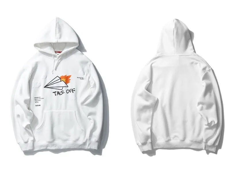 "TAKE OFF" Sweat-shirt Hoodie à capuche Noir - URB1™