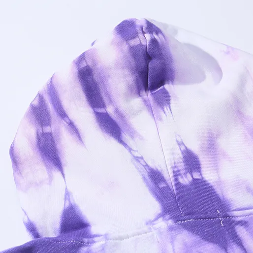 "TIE AND DYE" Sweat-shirt Hoodie à capuche Bleu - URB1™