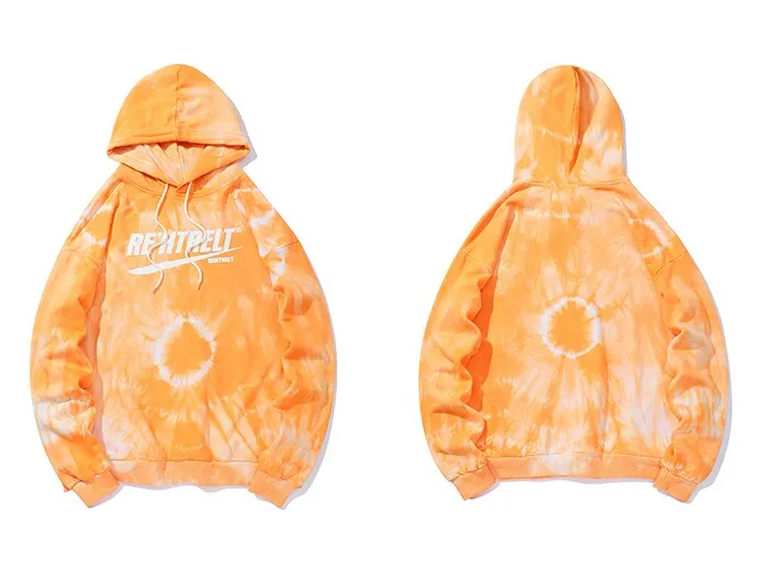 "TIE AND DYE" Sweat-shirt Hoodie à capuche Bleu - URB1™