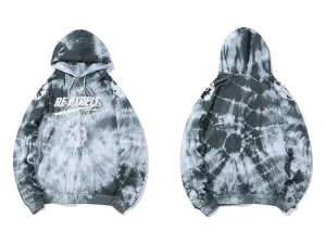 "TIE AND DYE" Sweat-shirt Hoodie à capuche Bleu - URB1™