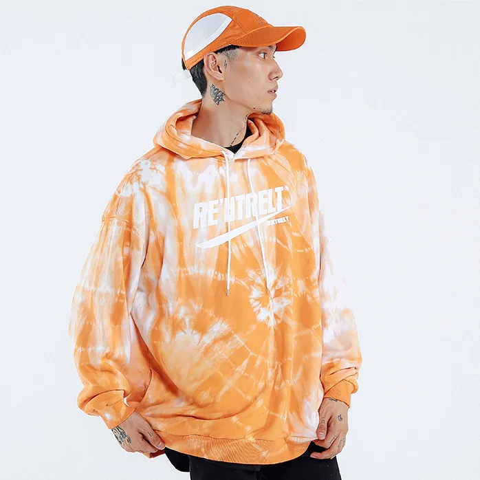 "TIE AND DYE" Sweat-shirt Hoodie à capuche Bleu - URB1™