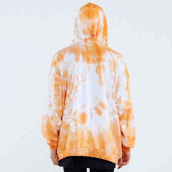 "TIE AND DYE" Sweat-shirt Hoodie à capuche Bleu - URB1™