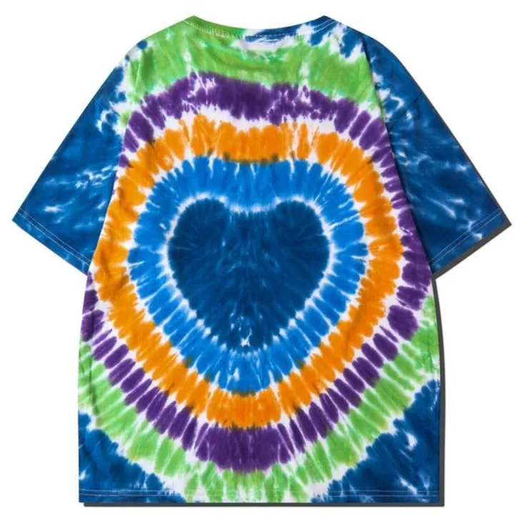 "Tie And Dye" T-shirt Multicolor Délavé oversize - URB1™