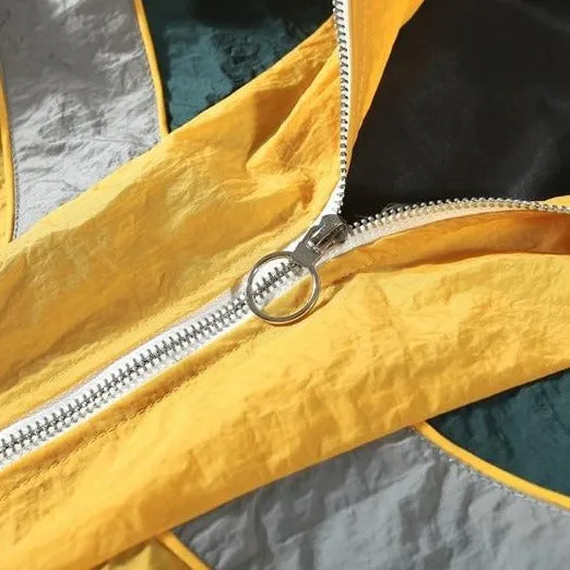"VNTAG" Veste Coupe Vent Vintage Rétro Streetwear Vert - URB1™