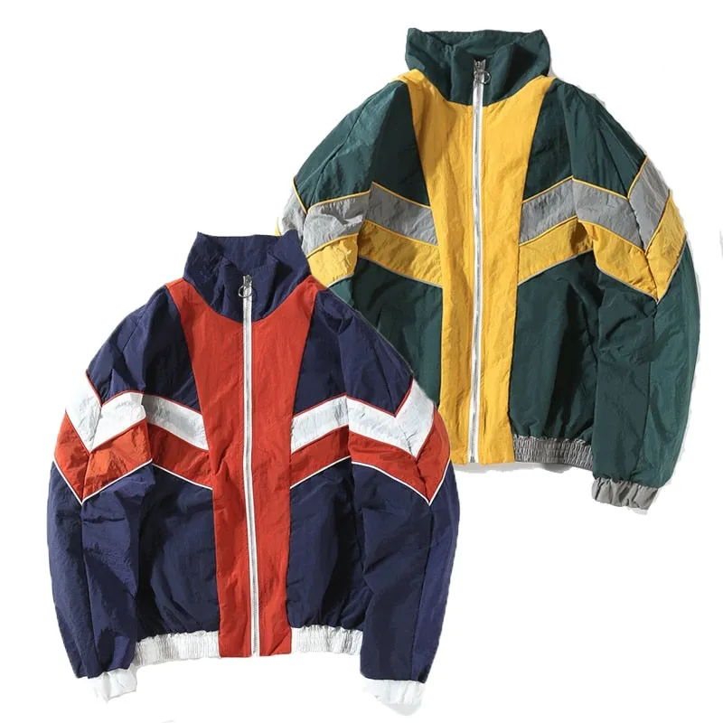 "VNTAG" Veste Coupe Vent Vintage Rétro Streetwear Vert - URB1™