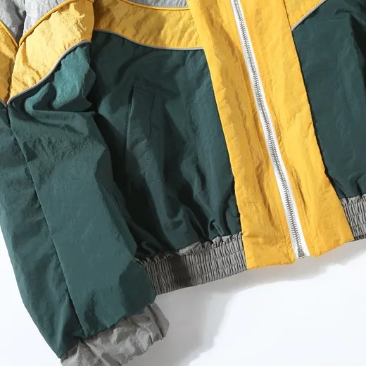 "VNTAG" Veste Coupe Vent Vintage Rétro Streetwear Vert - URB1™