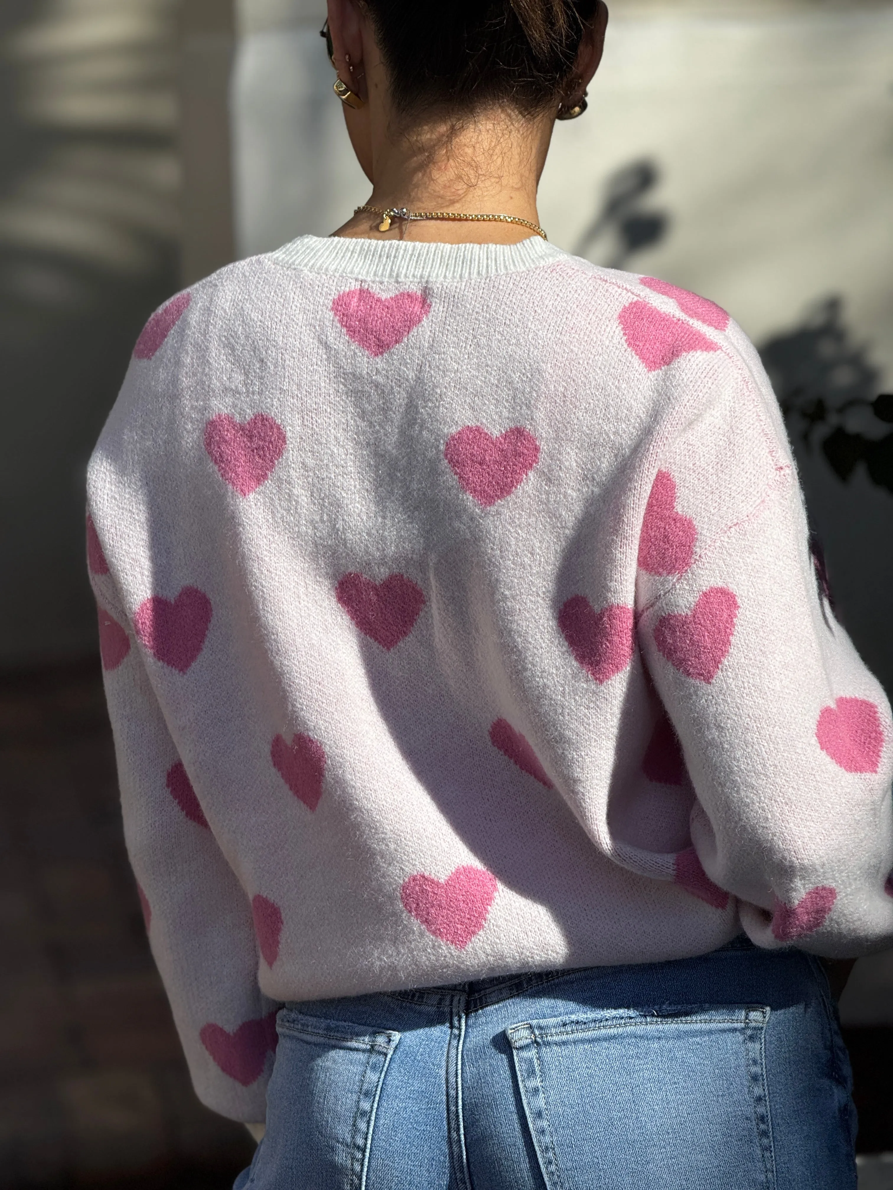 "Wanda" Heart Shape Long Sleeve Sweater
