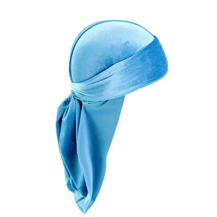 "WAVES" DURAG BLEU EN VELOUR - URB1™