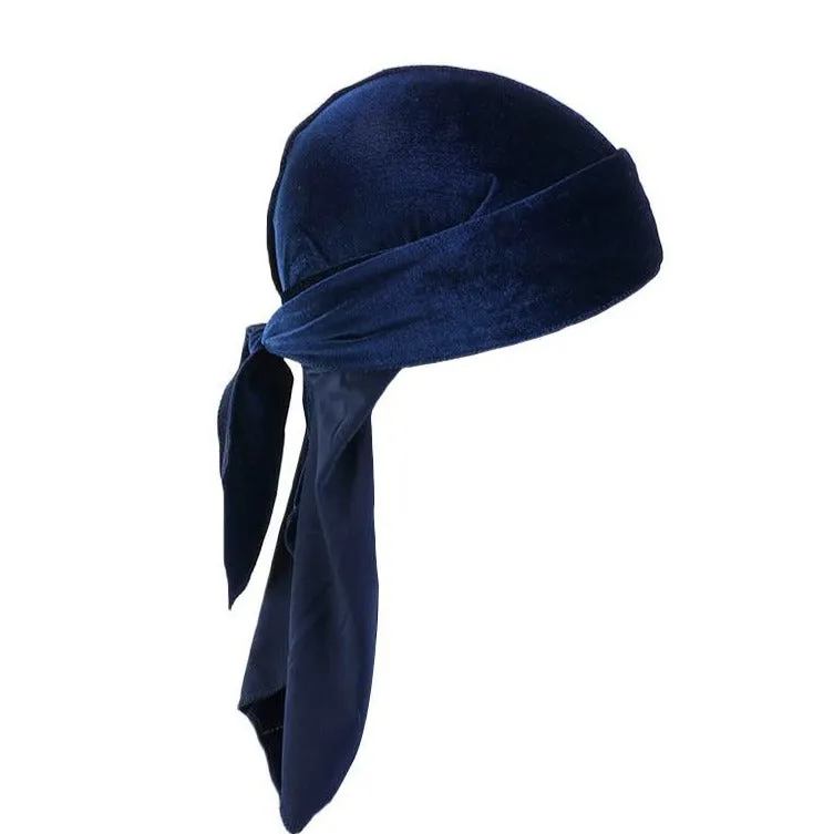 "WAVES" DURAG BLEU EN VELOUR - URB1™