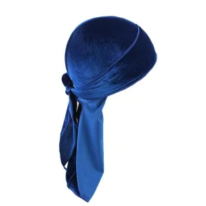 "WAVES" DURAG BLEU EN VELOUR - URB1™