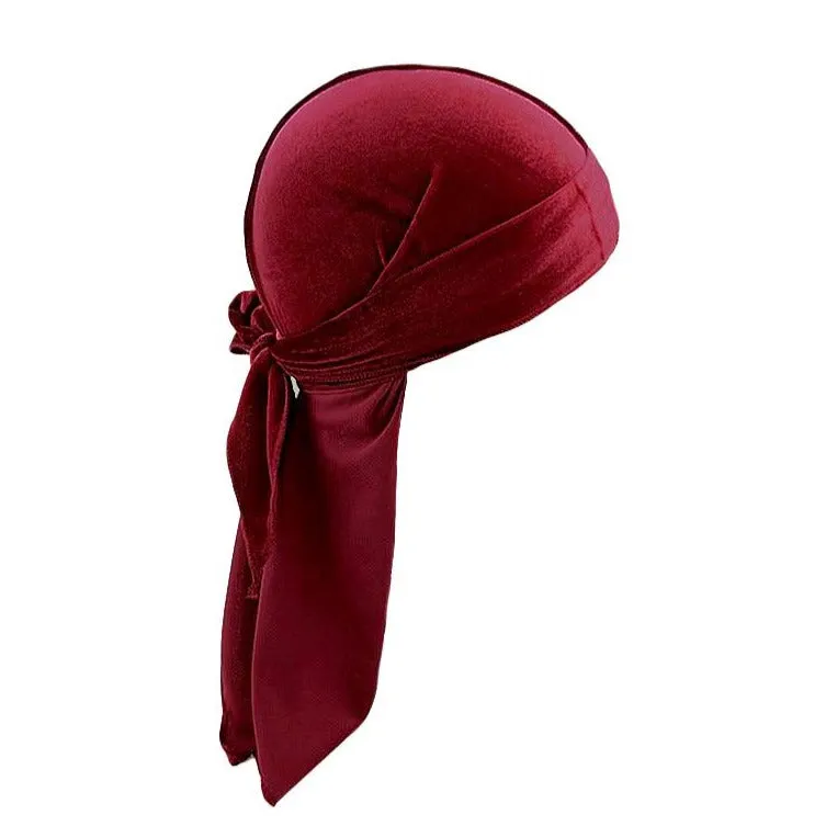 "WAVES" DURAG BLEU EN VELOUR - URB1™