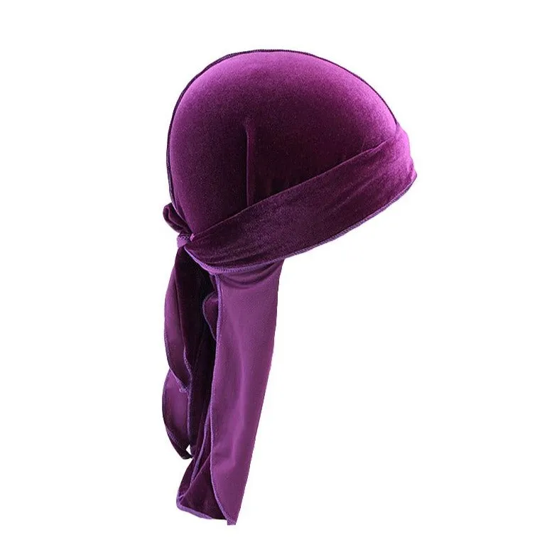 "WAVES" DURAG BLEU EN VELOUR - URB1™