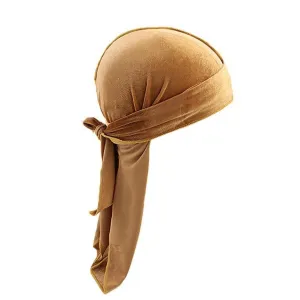 "WAVES" DURAG MARRON EN VELOUR - URB1™